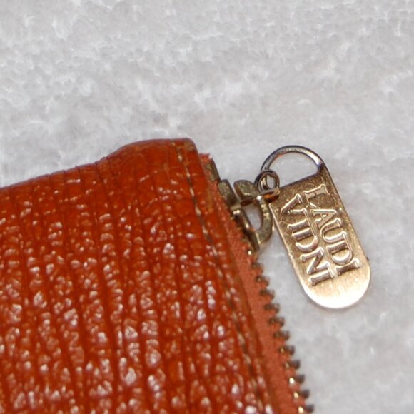 LAUDI VIDNI Rust Colored Leather Crossbody/Wristlet Purse - Picture 12 of 12